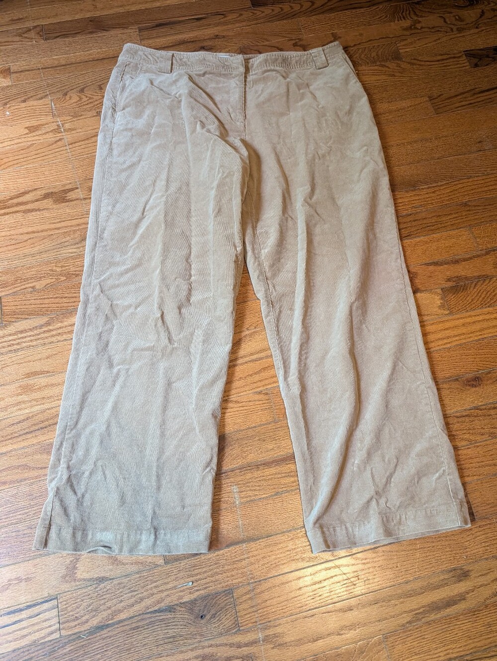 villager Beige Corduroy Pants - Straight Leg Casual Trousers